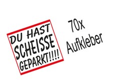 70 x Aufkleber Scheisse