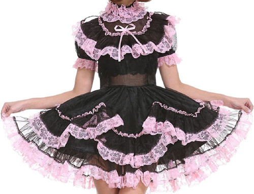Sissy maid black organza - maid,