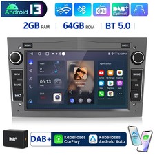 Carplay DAB+ Autoradio Android13 GPS NAV Für Opel Corsa D Astra H Vivaro SWC 64G