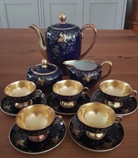 Johann Haviland Mokkaservice Kobalt Gold Porzellanfabrik Waldershof