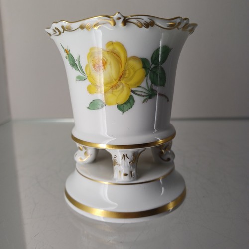 Meissen gelbe rose vase - rose,