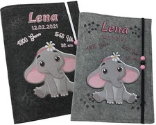 U Heft Hülle mit Namen Filz