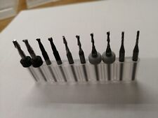 10 Vhm Fräser Z2  Set 1,0 - 1,60--2,0--2,4-2,80 cnc fräsen cfk Gfk Plexyglas 