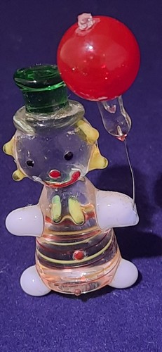 Clown aus glas mit - clown, rotem