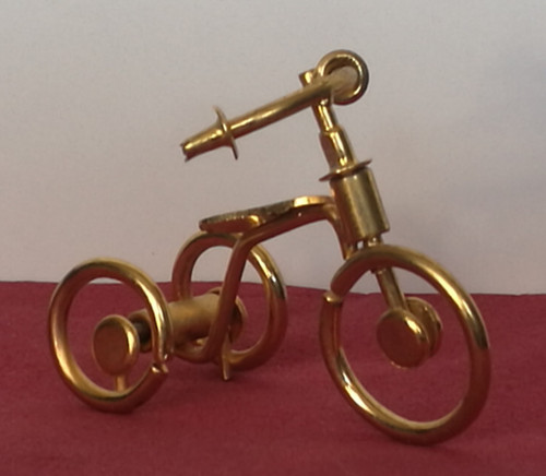 Messing miniatur dreirad - messing,