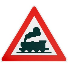 Original Verkehrs-schild Eisenbahn-schild Dampf-lok Lok Verkehrs-zeichen Bahn