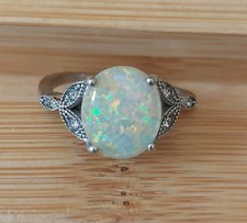 Edelstahlring mit Opal und