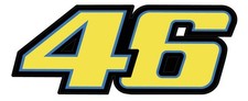 Rossi Nummer 46 Aufkleber (200