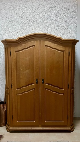 Massiver eiche kleiderschrank - eiche,