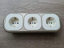 3 Steckdosen mit 3 Fach Rahmen