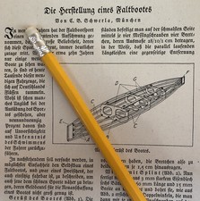 Faltboot 1923 Bauanleitung Bauplan Boot * Wasserfahrrad Fahrrad Wassersport  664