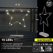 LED Tischleuchte Stern Metall