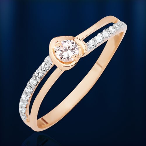Rotgold ring russische rose - rotgold,