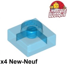LEGO 4x Plate Schild 1x1 Blau