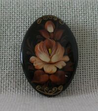 Lackkunst. Miniaturmalerei. Schöne Brosche. Geschenkidee! HANDGEMALT, SIGNIERT!!