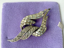 Brosche silberfarben Schleife