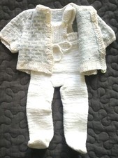 hübsches antikes Puppenoutfit Strampler m. Jacke  f.  Käthe Kruse o.a.Puppen
