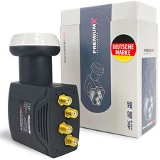 PremiumX Deluxe Quad LNB Signalumsetzer LNC LMB TV für 4 Teilnehmer HD UHD 4K