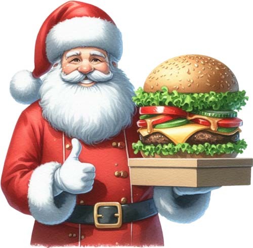 Weihnachten santa hamburger - santa,