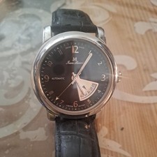 Jean Marcel Uhr Automatik Schweizer Made Silberer Randd schwarzer Zifferblatt