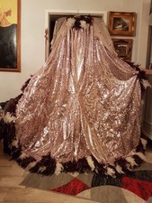 Travestie Mantel Umhang rosè