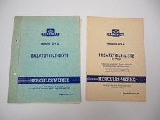 Hercules 219A Motorrad Ersatzteilliste Preise Fahrgestell ohne Motor 1964/65