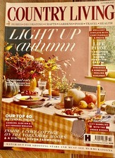 Country Living Magazine Oct. 25 Wreaths, Sloe Gin, Farm Shops, David Lindo, Deer