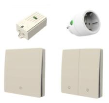 KINETIC Funkschalter Set Wandschalter Schalter Empfänger Steckdose batterielos