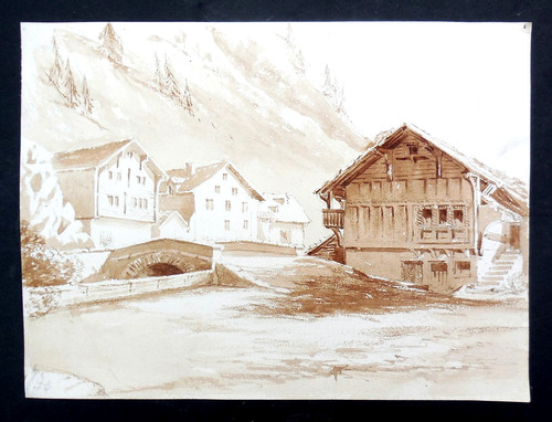 Antikes sepia gemälde - antikes,