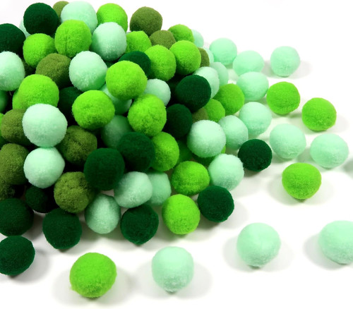 160 stück pompons zum basteln - pompons,