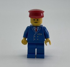 LEGO Minifigur Zugschaffner Bahnhofsvorsteher City Train selten Vintage