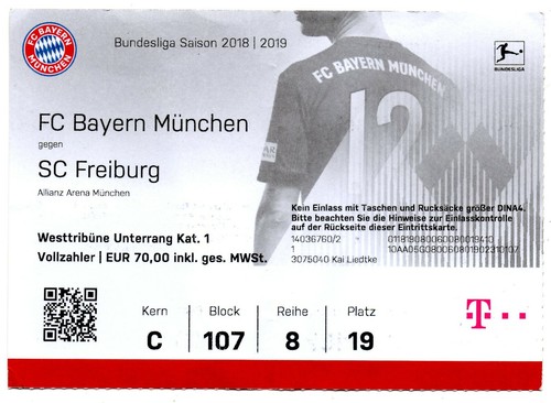Ticket bayern münchen - ticket,