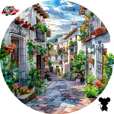 Blechschild Rund (457) Mediterrane – Andalusien - Impressionen aus Spanien ☘️