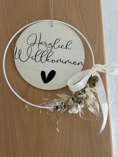 Trockenblumenkranz herzlich - trockenblumenkranz,