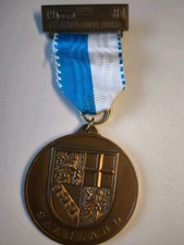 Medaille Ø 5cm - Saarland -  Grenzland Kanu Rallye 1981  - Saar -