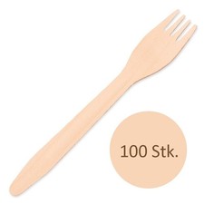 100x Holzgabeln Birkenholz