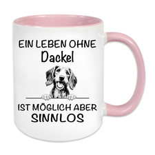 Hunde Tasse Dackel mit