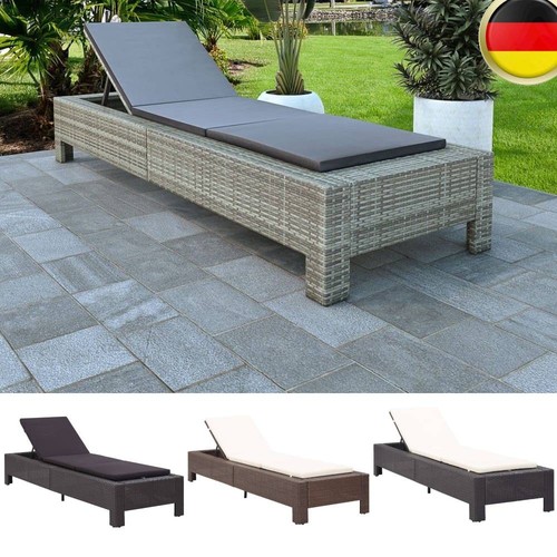 Sonnenliege poly rattan - sonnenliege,