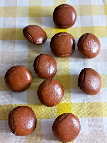 Echte lederknöpfe 18mm - 10,