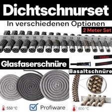 2m Dichtschnur Set Ofenschnur