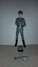 Star Wars,Imperiale Offizierin,Graue Uniform,Abnehmbarer Hut+Helm,Figur,3,75"