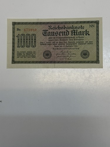Reichsbanknote 1000 mark - reichsbanknote,