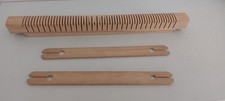 Webkamm Holz 30,5 cm lang + 2 Schilffchen 21 cm Ersatz für Webrahmen wirken unbe