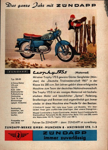 Zündapp werbeanzeige werbung - zündapp,