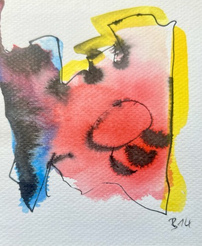 Original abstrakte aquarell - original,