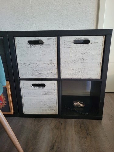 3er set holzbox vintage weiss - set,