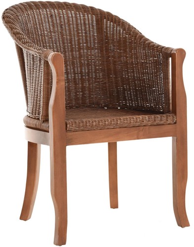 Rattan sessel mit holzbeinen - mit,
