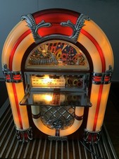 vintage MINI JUKEBOX RADIO Beleuchtung mit Tapedeck American Diner Deko USA Kult
