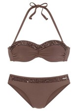 Marken Bügel-Bandeau-Bikini Damen Bademode coffee Gr. 42 D 