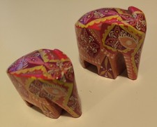 2 Stück Elefanten aus Holz